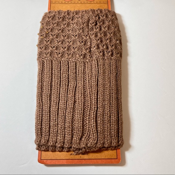 Boot Toppers Boot Cuff Ankle leg warmer - Knitted rhinestone trim - Picture 3 of 5